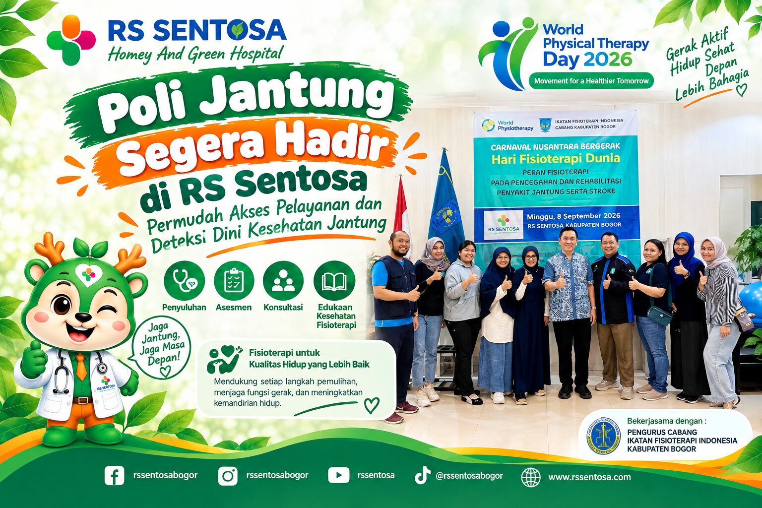 RS Sentosa Gelar Bakti Sosial Fisioterapi “Optimalisasi Gerak, Transformasi Kualitas Hidup” untuk Masyarakat dan Lansia
